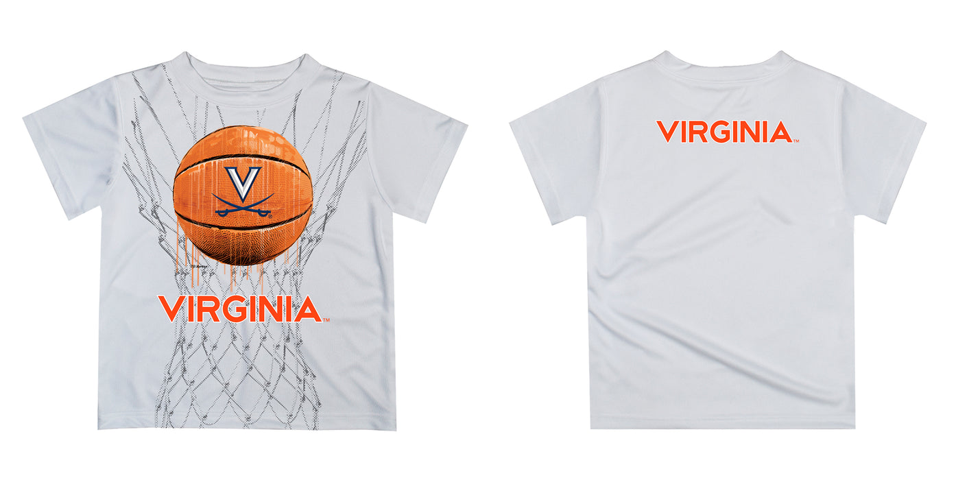 Virginia Cavaliers UVA Original Dripping Basketball Blue T-Shirt by Vive La Fete - Vive La Fête - Online Apparel Store