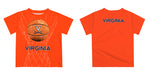 Virginia Cavaliers UVA Original Dripping Basketball Blue T-Shirt by Vive La Fete - Vive La Fête - Online Apparel Store