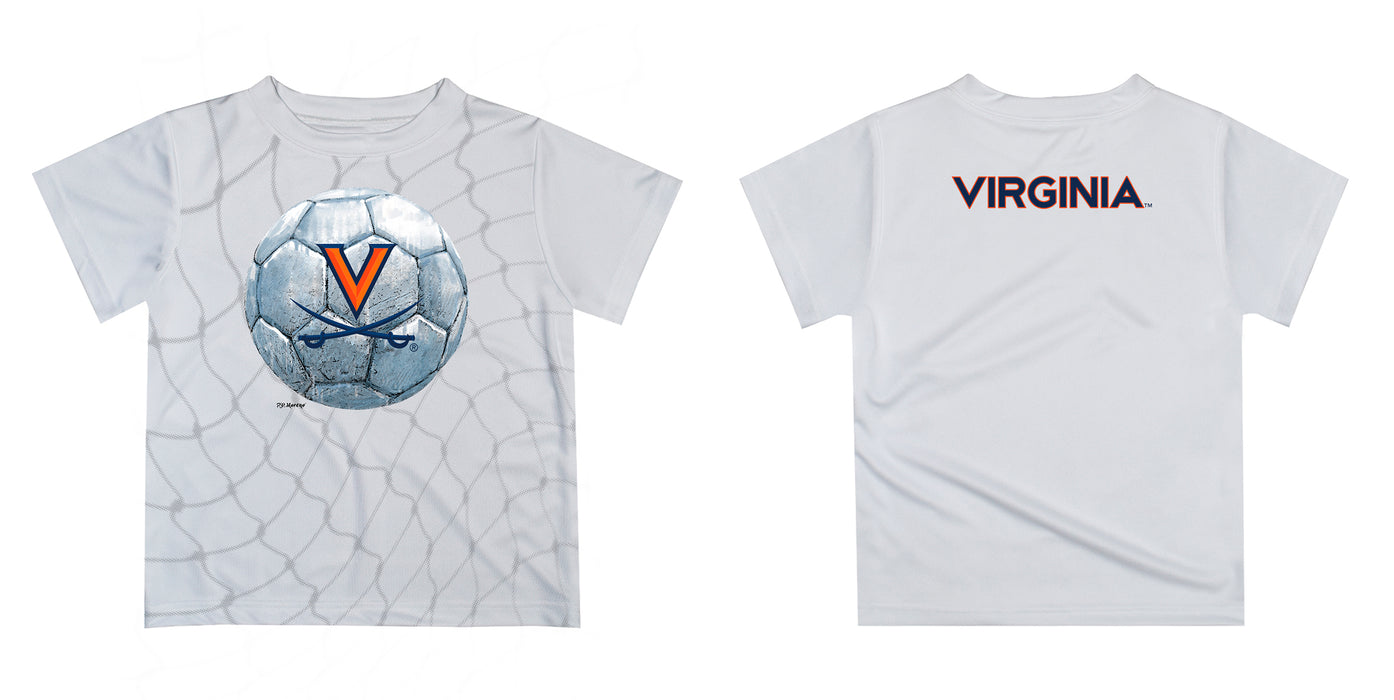 Virginia Cavaliers UVA Original Dripping Soccer Blue T-Shirt by Vive La Fete - Vive La Fête - Online Apparel Store