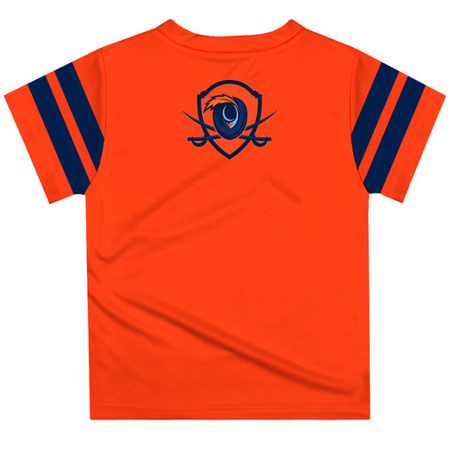 Virginia Cavaliers UVA Vive La Fete Boys Game Day Orange Short Sleeve Tee with Stripes on Sleeves - Vive La Fête - Online Apparel Store