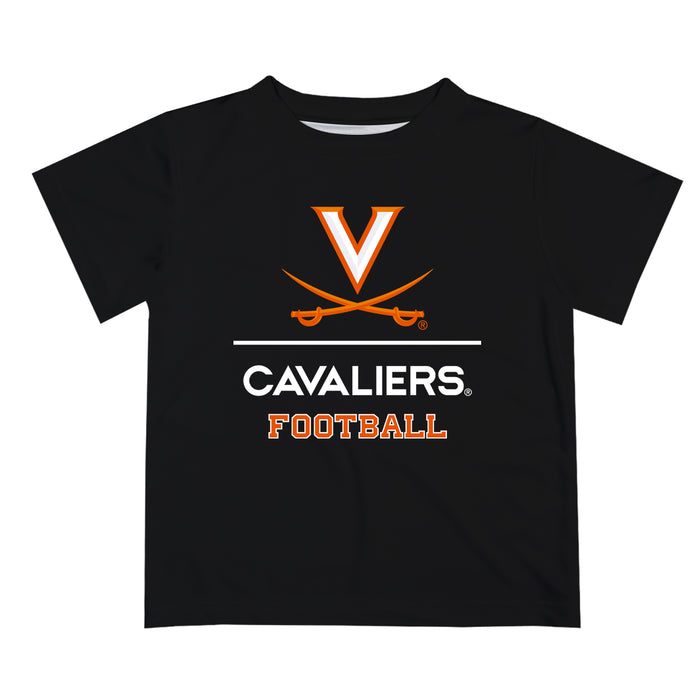 Virginia Cavaliers UVA Vive La Fete Football V1 Black Short Sleeve Tee Shirt