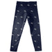 Wisconsing Stout Blue Devils Vive La Fete Girls Game Day All Over Logo Elastic Waist Classic Play Navy Leggings Tights