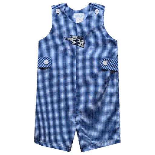 University of Wisconsin Stout Blue Devils UW Embroidered Royal Gingham Boys Jon Jon
