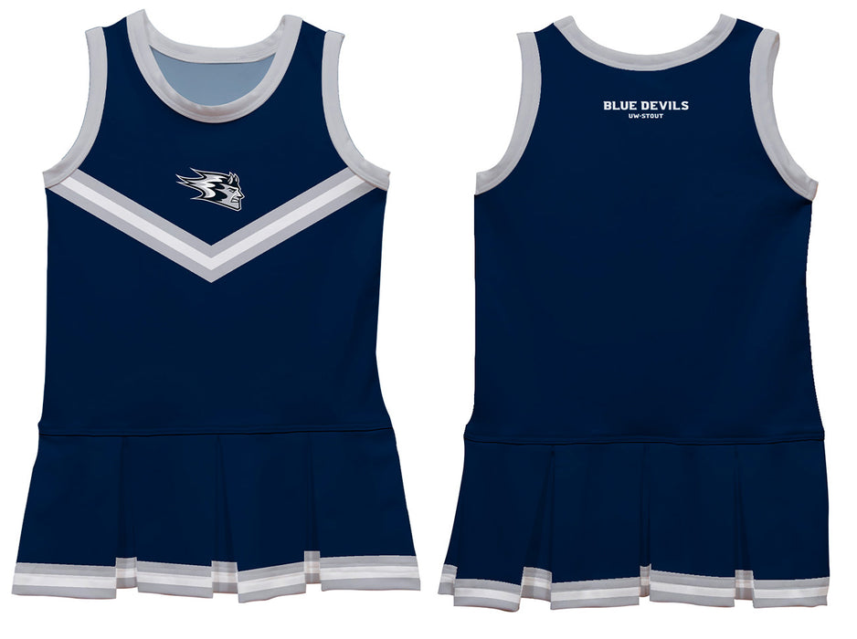 UW Wisconsin Stout Blue Devils Vive La Fete Game Day Blue Sleeveless Cheerleader Dress - Vive La Fête - Online Apparel Store