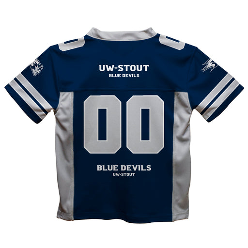 University of Wisconsin Stout Blue Devils UW  Vive La Fete Game Day Navy Boys Fashion Football T-Shirt - Vive La Fête - Online Apparel Store