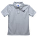 University of Wisconsin Stout Blue Devils UW Embroidered Gray Short Sleeve Polo Box Shirt