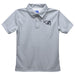 University of Wisconsin Stout Blue Devils UW Embroidered Gray Short Sleeve Polo Box Shirt
