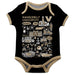 Vanderbilt University Commodores Hand Sketched Vive La Fete Impressions Artwork Infant Black Short Sleeve Onesie Bodysui