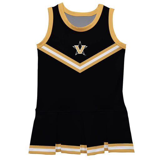 Vanderbilt University Commodores Vive La Fete Game Day Black Sleeveless Cheerleader Dress
