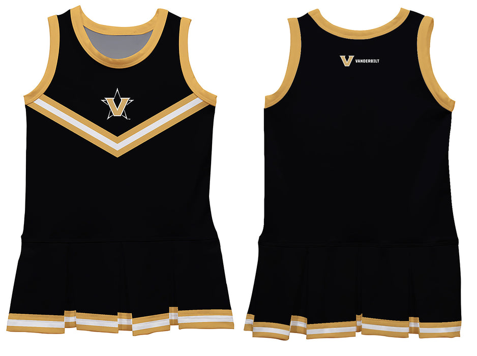 Vanderbilt University Commodores Vive La Fete Game Day Black Sleeveless Youth Cheerleader Dress - Vive La Fête - Online Apparel Store