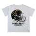 Vanderbilt University Commodores Original Dripping Football Helmet White T-Shirt by Vive La Fete