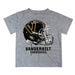 Vanderbilt University Commodores Original Dripping Football Helmet Gray T-Shirt by Vive La Fete