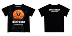 Vanderbilt University Commodores Original Dripping Basketball Black T-Shirt by Vive La Fete - Vive La Fête - Online Apparel Store