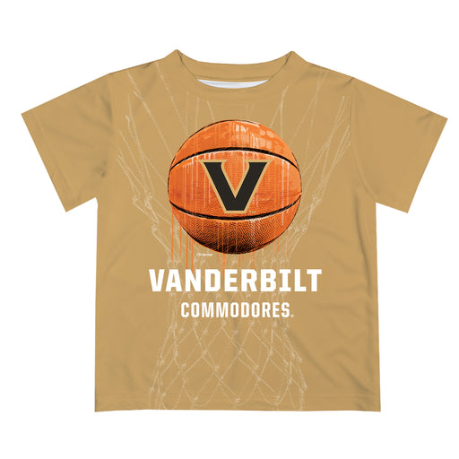Vanderbilt University Commodores Original Dripping Ball Gold T-Shirt by Vive La Fete