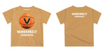 Vanderbilt University Commodores Original Dripping Basketball Gold T-Shirt by Vive La Fete - Vive La Fête - Online Apparel Store