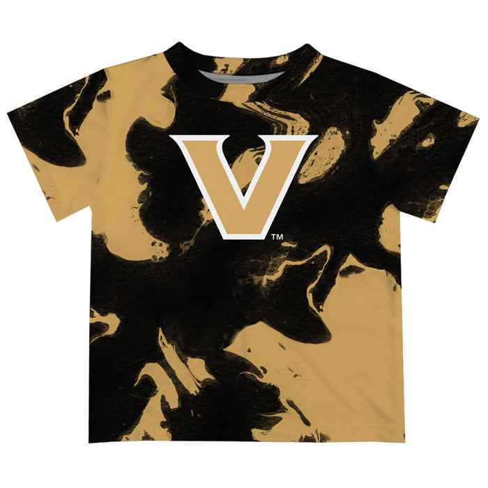 Vanderbilt University Commodores Vive La Fete Marble Boys Game Day Black Short Sleeve Tee