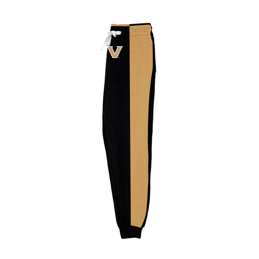 Vanderbilt University Commodores Vive La Fete Color Block Women's Black Gold Fleece Jogger - Vive La Fête - Online Apparel Store