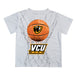 VCU Rams Virginia Commonwealth U Original Dripping Basketball White T-Shirt by Vive La Fete