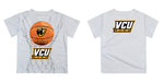 VCU Rams Virginia Commonwealth U Original Dripping Basketball White T-Shirt by Vive La Fete - Vive La Fête - Online Apparel Store