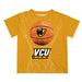 VCU Rams Virginia Commonwealth U Original Dripping Basketball Gold T-Shirt by Vive La Fete