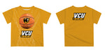VCU Rams Virginia Commonwealth U Original Dripping Basketball Gold T-Shirt by Vive La Fete - Vive La Fête - Online Apparel Store