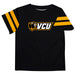 VCU Rams Virginia Commonwealth University Vive La Fete Boys Game Day Black Short Sleeve Tee with Stripes on Sleeves - Vive La Fête - Online Apparel Store