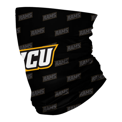 VCU Rams Virginia Commonwealth University Neck Gaiter Black All Over Logo - Vive La Fête - Online Apparel Store