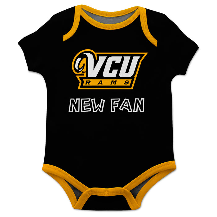 VCU Rams Virginia Commonwealth U Vive La Fete Infant Game Day Black Short Sleeve Onesie New Fan Logo Bodysuit - Vive La Fête - Online Apparel Store
