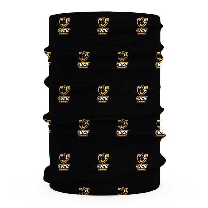 VCU Rams Virginia Commonwealth U All Over Logo Game Day  Collegiate Face Cover Soft 4-Way Stretch Two Ply Neck Gaiter - Vive La Fête - Online Apparel Store