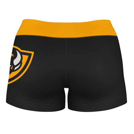 VCU Rams Virginia Commonwealth U Logo on Thigh and Waistband Black & Gold Women Yoga Booty Workout Shorts 3.75 Inseam" - Vive La Fête - Online Apparel Store