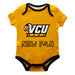 VCU Rams Virginia Commonwealth U Vive La Fete Infant Game Day Gold Short Sleeve Onesie New Fan Logo and Mascot Bodysuit
