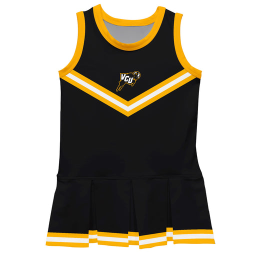 VCU Rams Virginia Commonwealth University Vive La Fete Game Day Black Sleeveless Cheerleader Dress
