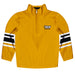 VCU Rams Virginia Commonwealth U Vive La Fete Game Day Gold Quarter Zip Pullover Stripes on Sleeves