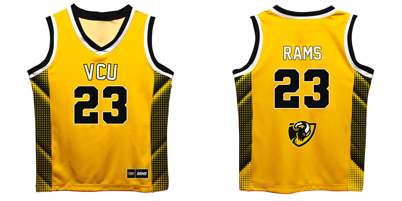 VCU Rams Virginia Commonwealth University Vive La Fete Game Day Gold Boys Fashion Basketball Top - Vive La Fête - Online Apparel Store