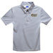 VCU Rams Virginia Commonwealth University Embroidered Gray Stripes Short Sleeve Polo Box Shirt