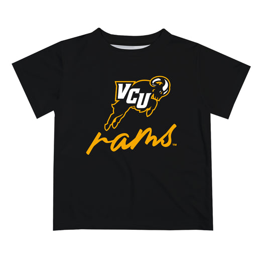 VCU Rams Virginia Commonwealth U Vive La Fete Script V1 Black Short Sleeve Tee Shirt