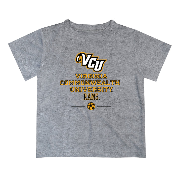 VCU Rams Virginia Commonwealth U Vive La Fete Soccer V1 Heather Gray Short Sleeve Tee Shirt