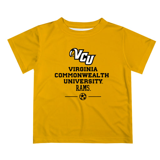 VCU Rams Virginia Commonwealth U Vive La Fete Soccer V1 Gold Short Sleeve Tee Shirt