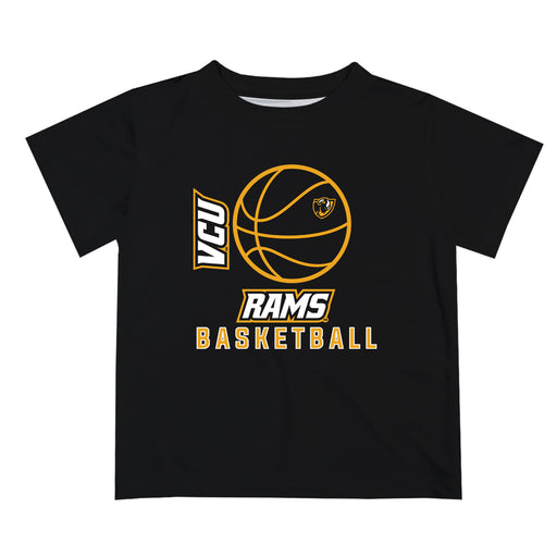 VCU Rams Virginia Commonwealth U Vive La Fete Basketball V1 Black Short Sleeve Tee Shirt