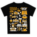 VCU Rams Virginia Commonwealth University Hand Sketched Vive La Fete Impressions Artwork Boys Black Short Sleeve Tee Shirt - Vive La Fête - Online Apparel Store