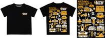 VCU Rams Virginia Commonwealth University Hand Sketched Vive La Fete Impressions Artwork Boys Black Short Sleeve Tee Shirt - Vive La Fête - Online Apparel Store