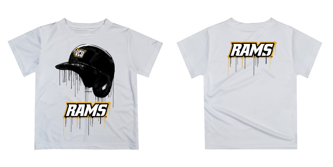 VCU Rams Virginia Commonwealth University Original Dripping Baseball Hat Gold T-Shirt by Vive La Fete - Vive La Fête - Online Apparel Store