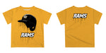 VCU Rams Virginia Commonwealth University Original Dripping Baseball Hat Gold T-Shirt by Vive La Fete - Vive La Fête - Online Apparel Store
