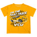 VCU Rams Virginia Commonwealth University Vive La Fete Fast Track Boys Game Day Gold Short Sleeve Tee