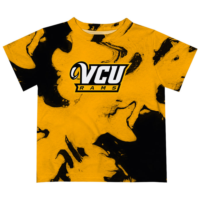 VCU Rams Virginia Commonwealth University Vive La Fete Marble Boys Game Day Gold Short Sleeve Tee