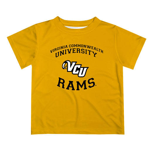 VCU Rams Virginia Commonwealth U Vive La Fete Boys Game Day V1 Gold Short Sleeve Tee Shirt