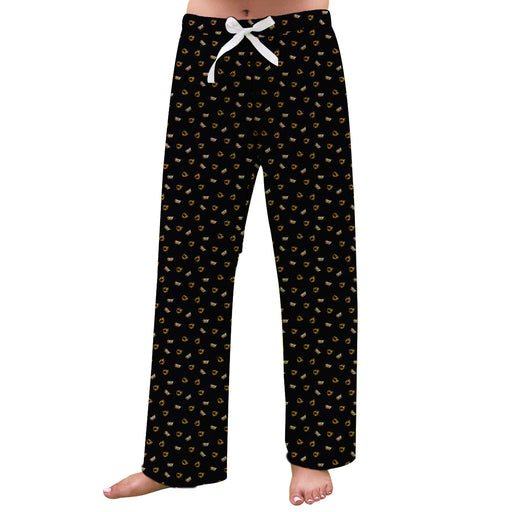 VCU Rams Virginia Commonwealth U Vive La Fete Game Day All Over Logo Women Black Lounge Pants