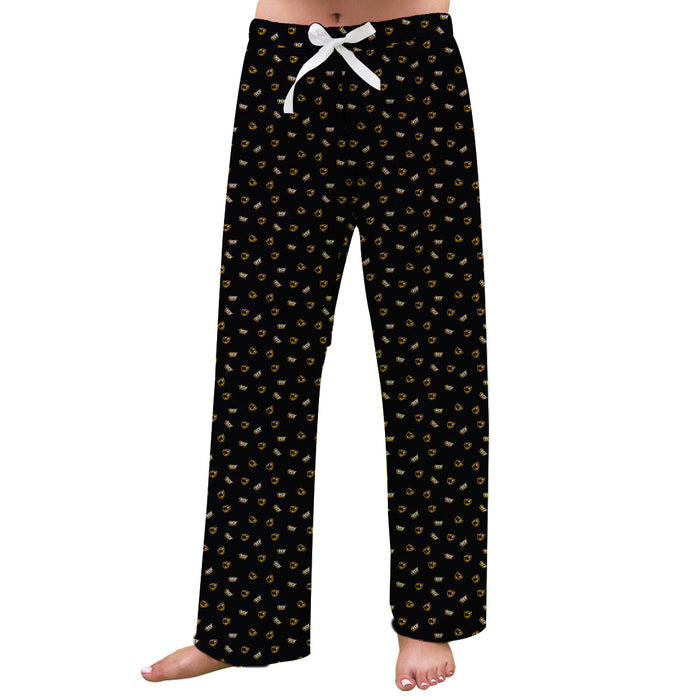 VCU Rams Virginia Commonwealth U Vive La Fete Game Day All Over Logo Women Black Lounge Pants