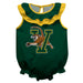 Vermont Catamounts Green Sleeveless Ruffle Onesie Logo Bodysuit by Vive La Fete