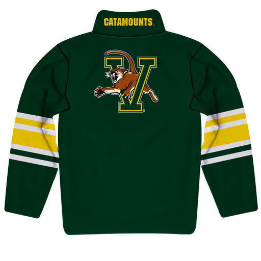 Vermont Catamounts Vive La Fete Game Day Green Quarter Zip Pullover Stripes on Sleeves - Vive La Fête - Online Apparel Store